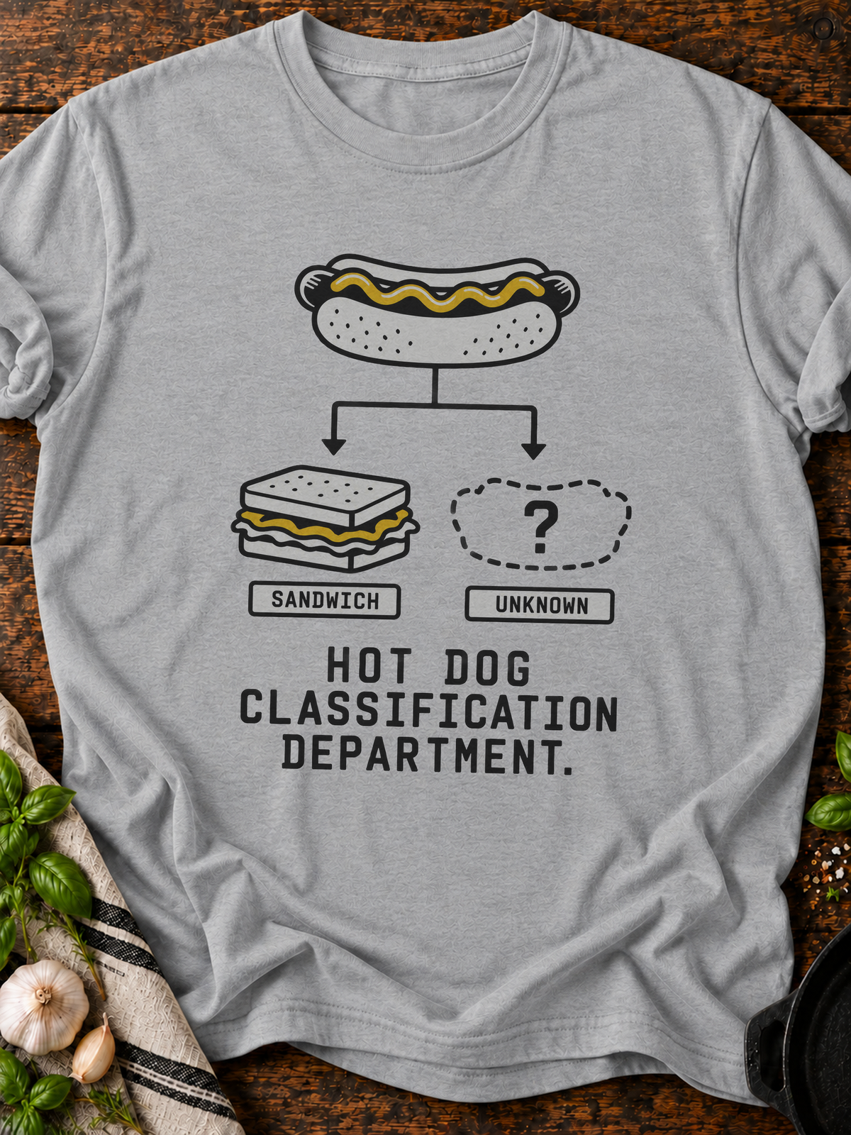 Hot Dog Classification Version B T-Shirt - Sport Grey