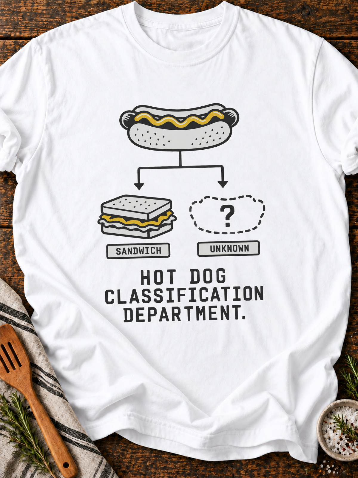 Hot Dog Classification Version B T-Shirt - White