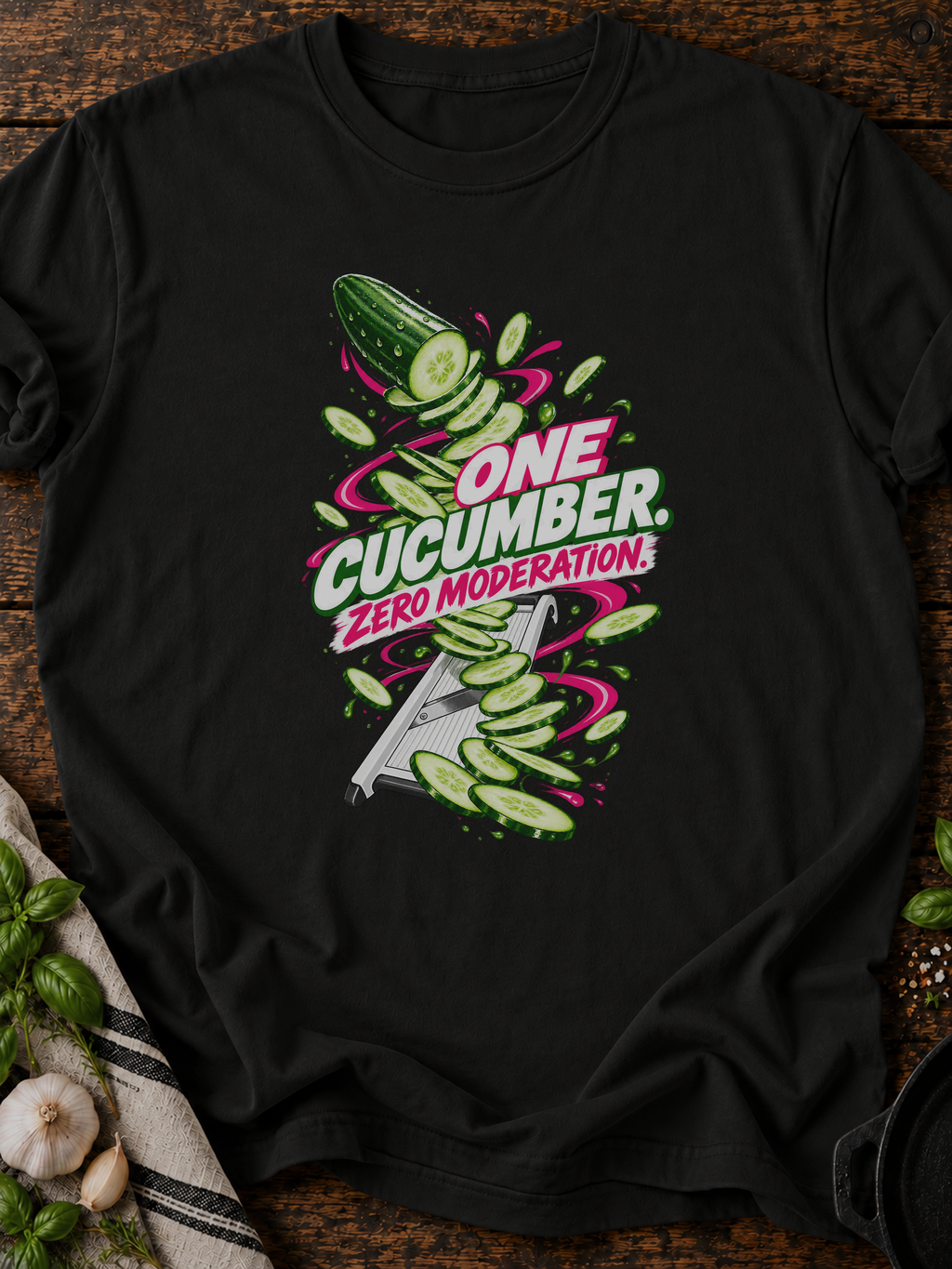 One Cucumber Zero Moderation Version A T-Shirt - Black