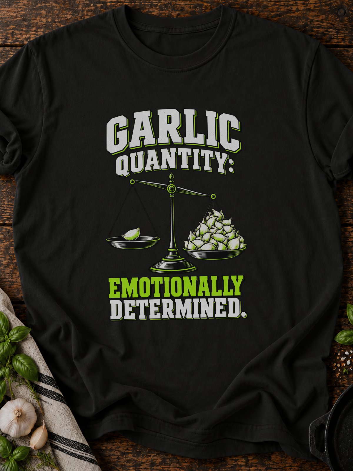 Garlic Emotionally Determined Version B T-Shirt - Black