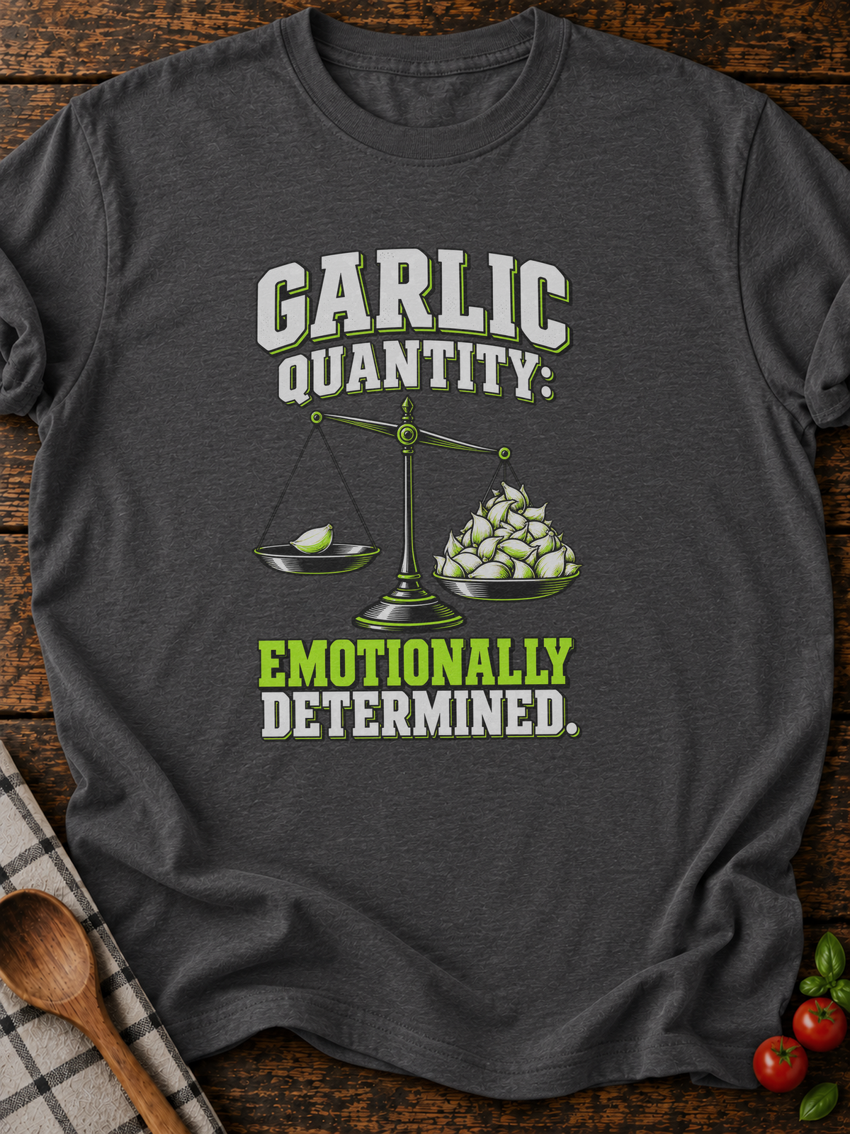 Garlic Emotionally Determined Version B T-Shirt - Dark Heather