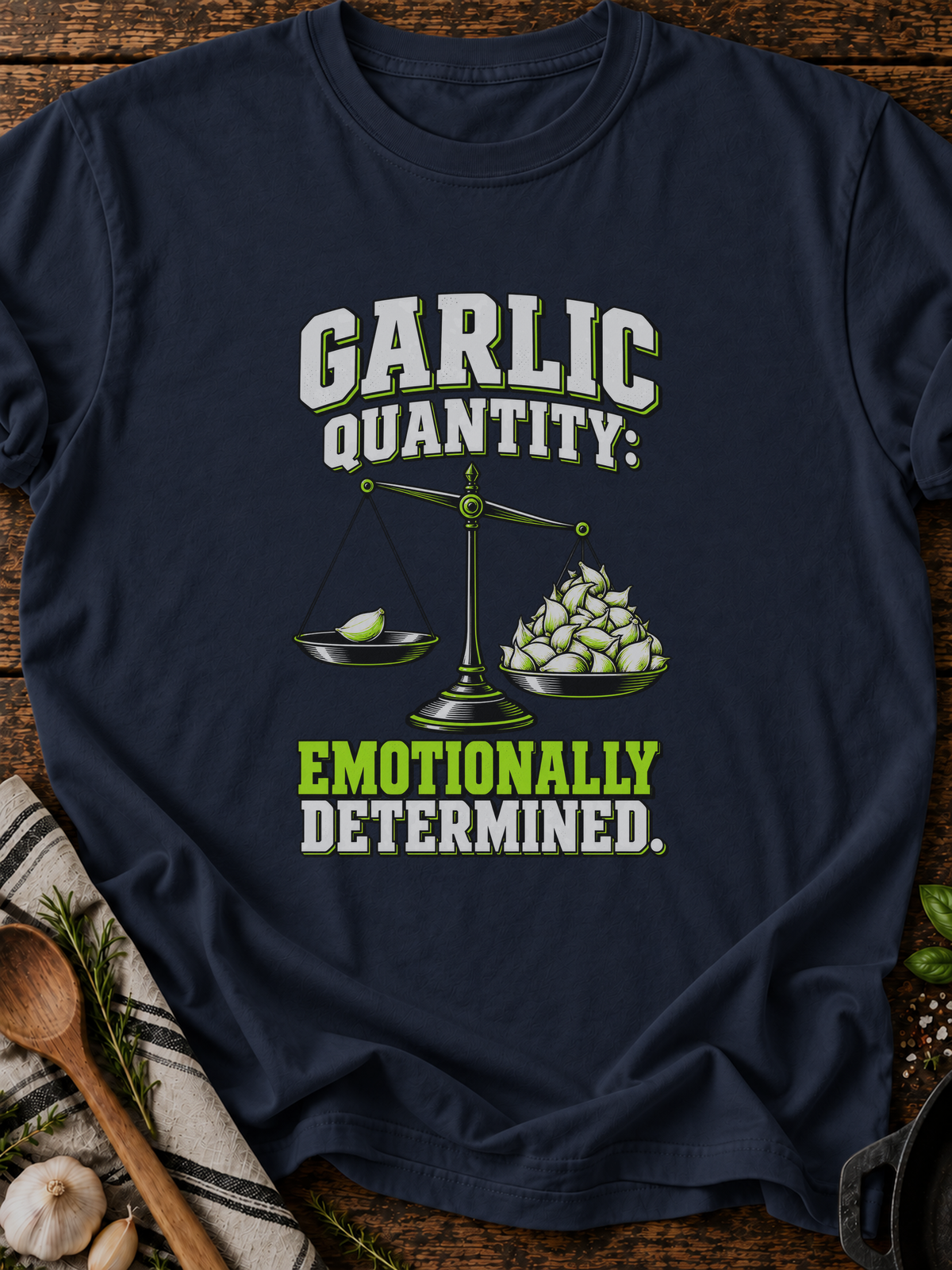 Garlic Emotionally Determined Version B T-Shirt - Navy