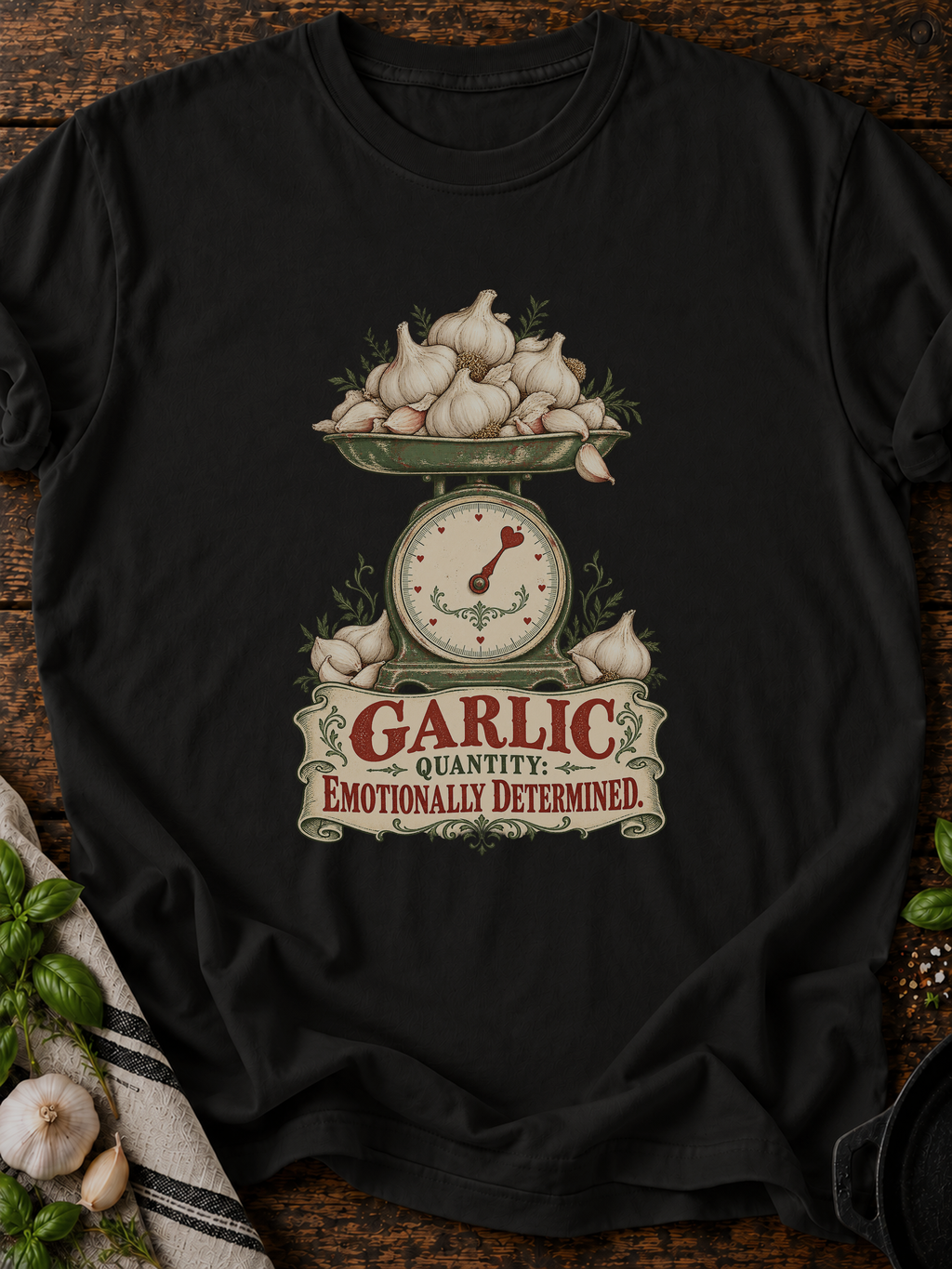 Garlic Emotionally Determined Version A T-Shirt - Black