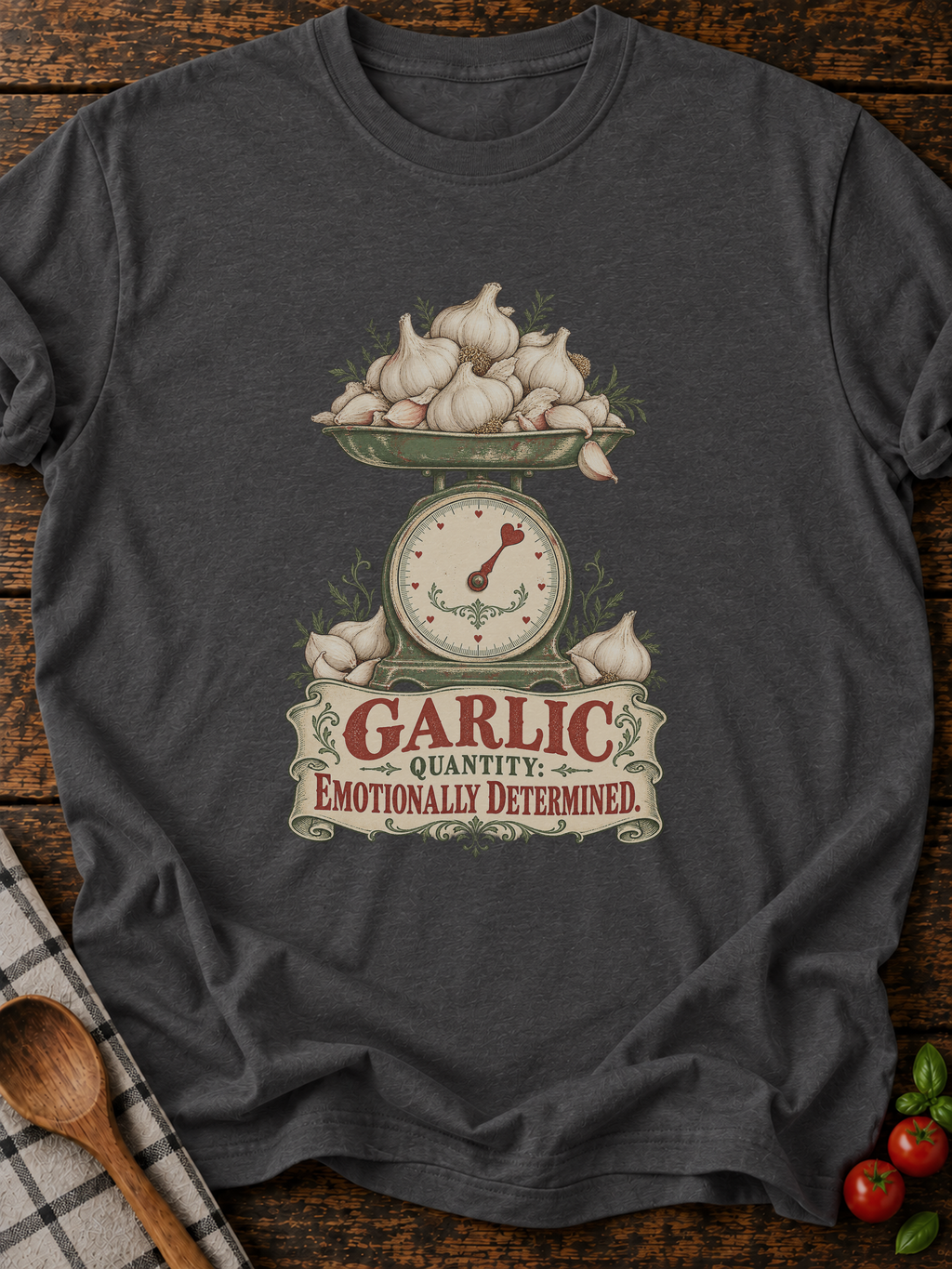 Garlic Emotionally Determined Version A T-Shirt - Dark Heather