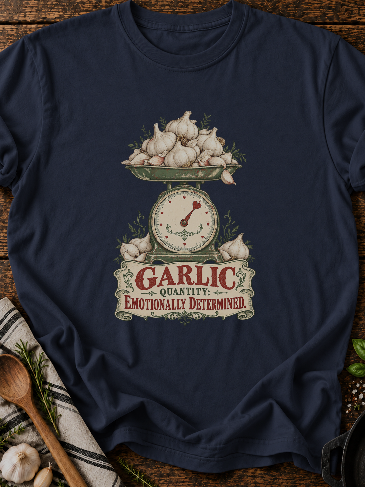 Garlic Emotionally Determined Version A T-Shirt - Navy