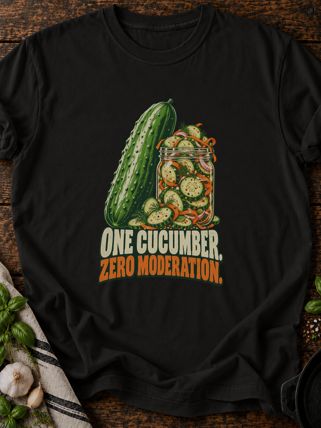 One Cucumber Zero Moderation Version B T-Shirt - Black