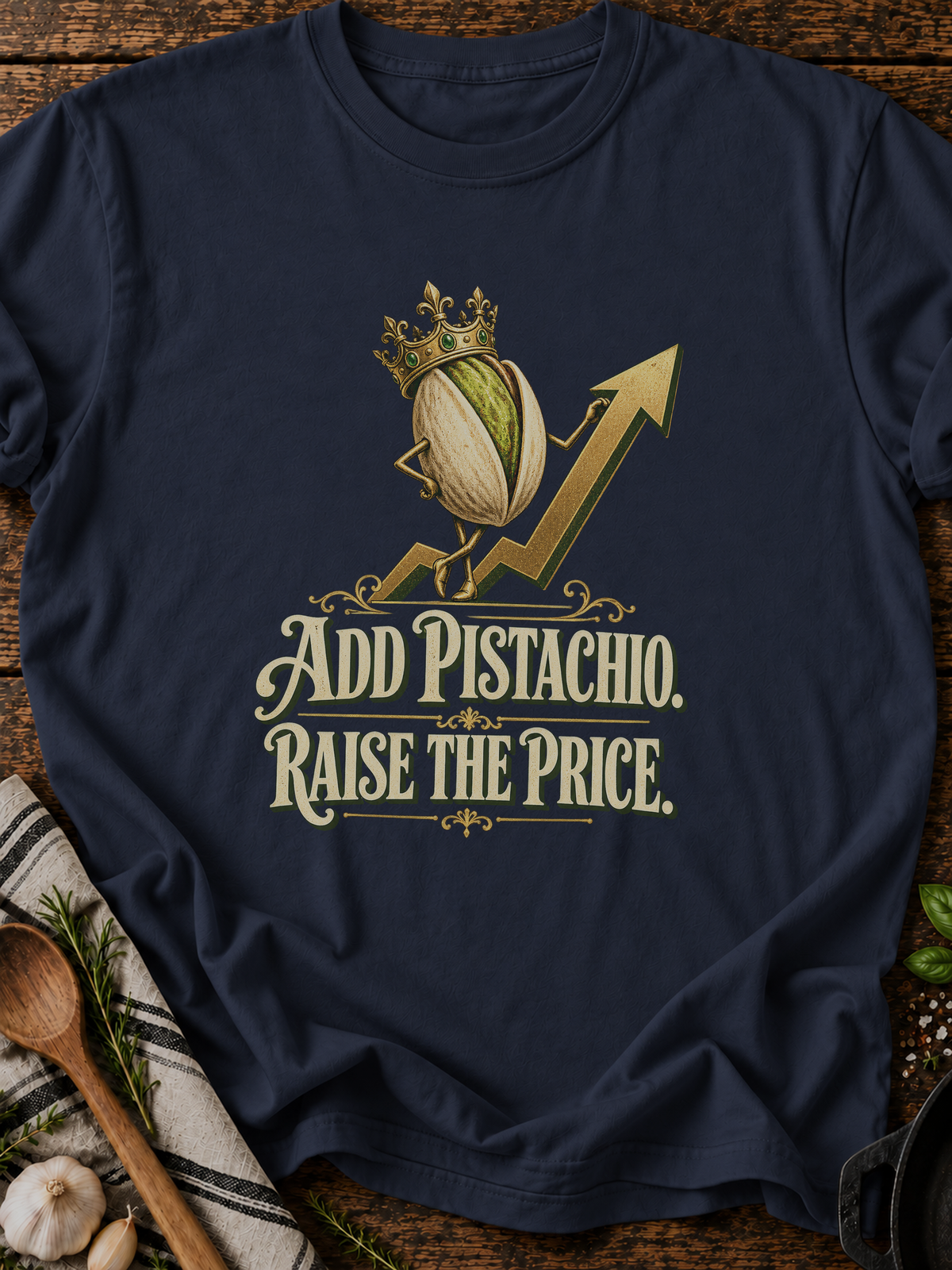 Add Pistachio Raise Price Version A T-Shirt - Navy