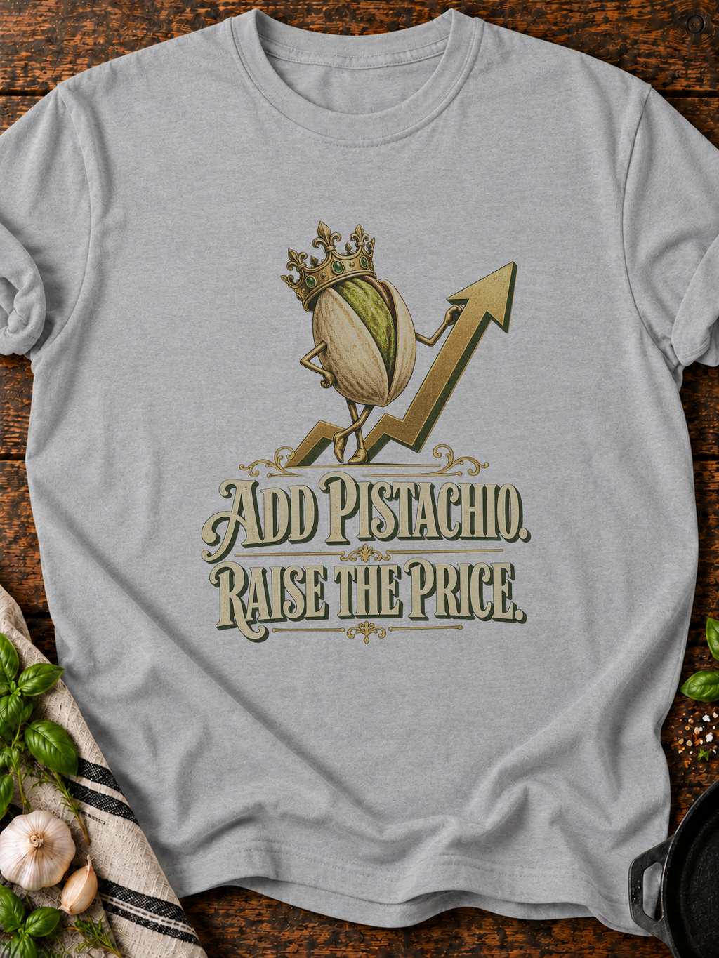 Add Pistachio Raise Price Version A T-Shirt - Sport Grey