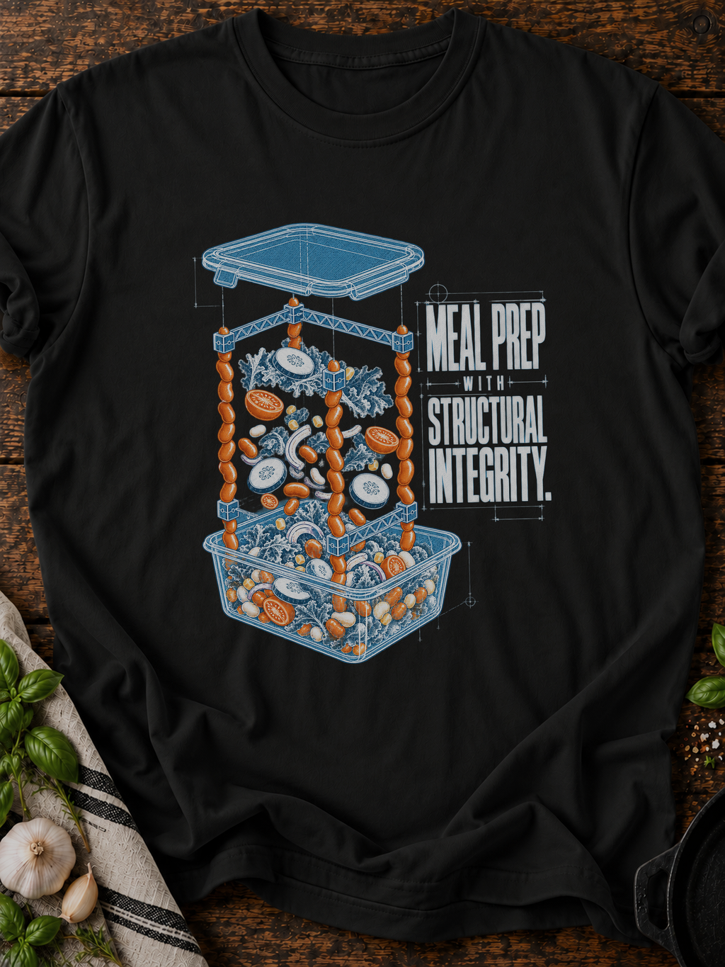 Meal Prep Structural Integrity Version B T-Shirt - Black