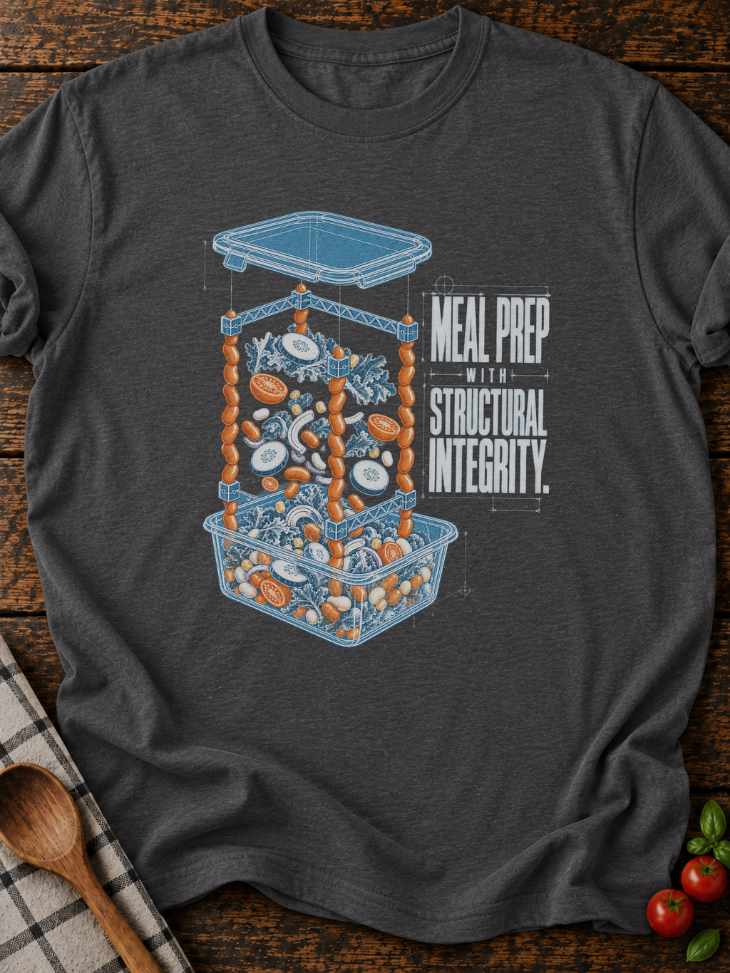 Meal Prep Structural Integrity Version B T-Shirt - Dark Heather
