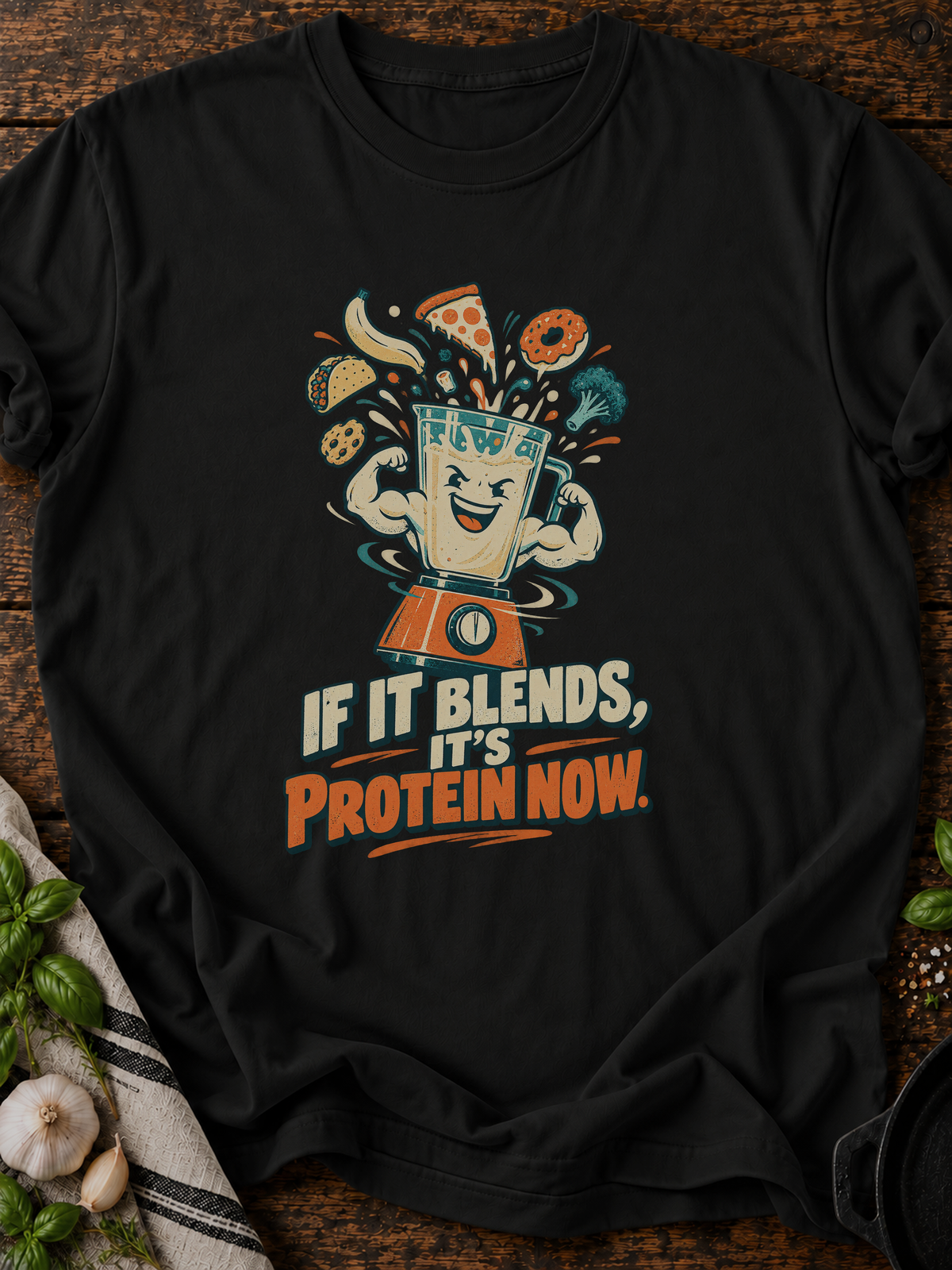 If It Blends Protein Version A T-Shirt - Black