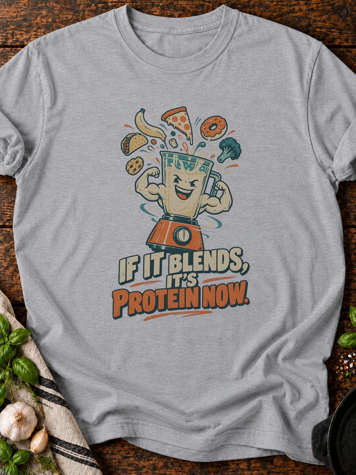 If It Blends Protein Version A T-Shirt - Sport Grey