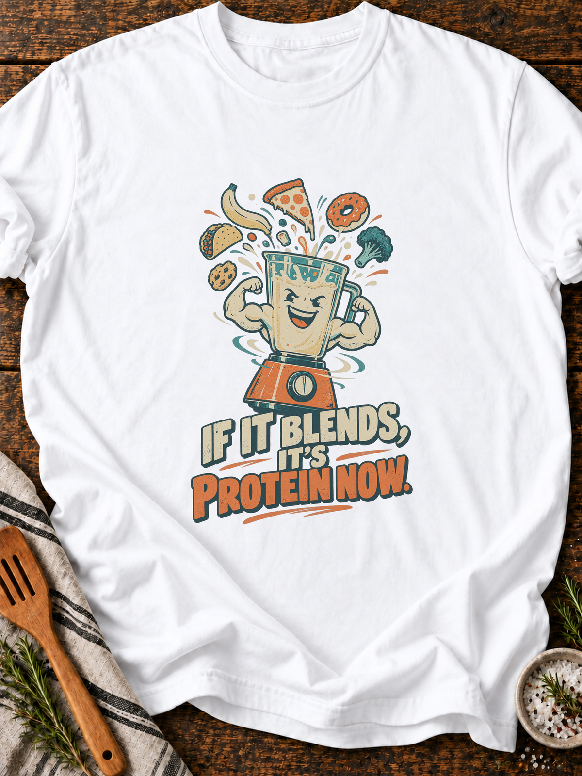 If It Blends Protein Version A T-Shirt - White