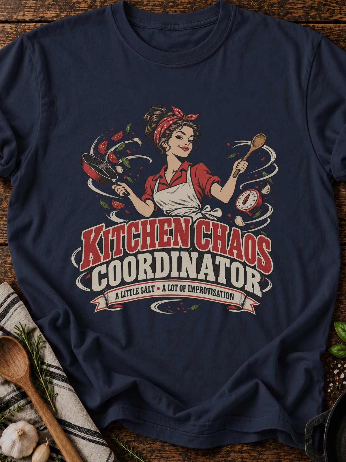 Kitchen Chaos Coordinator T-Shirt - Navy