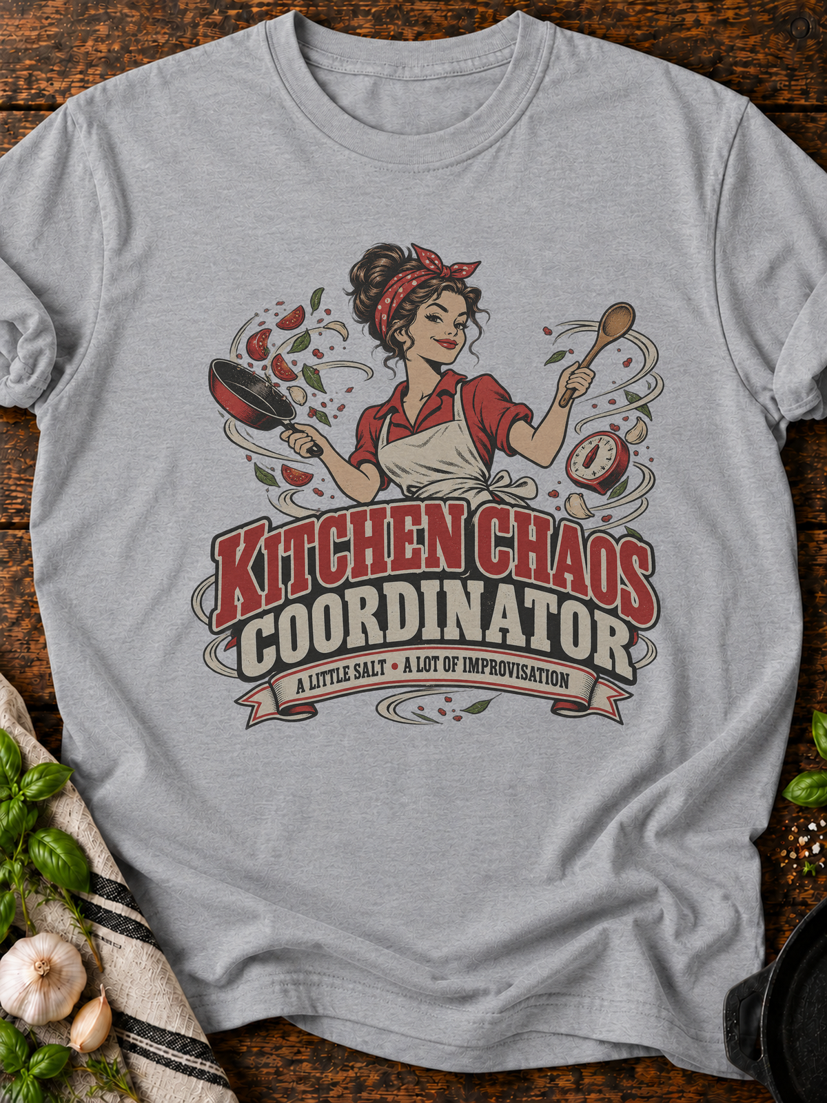 Kitchen Chaos Coordinator T-Shirt - Sport Grey