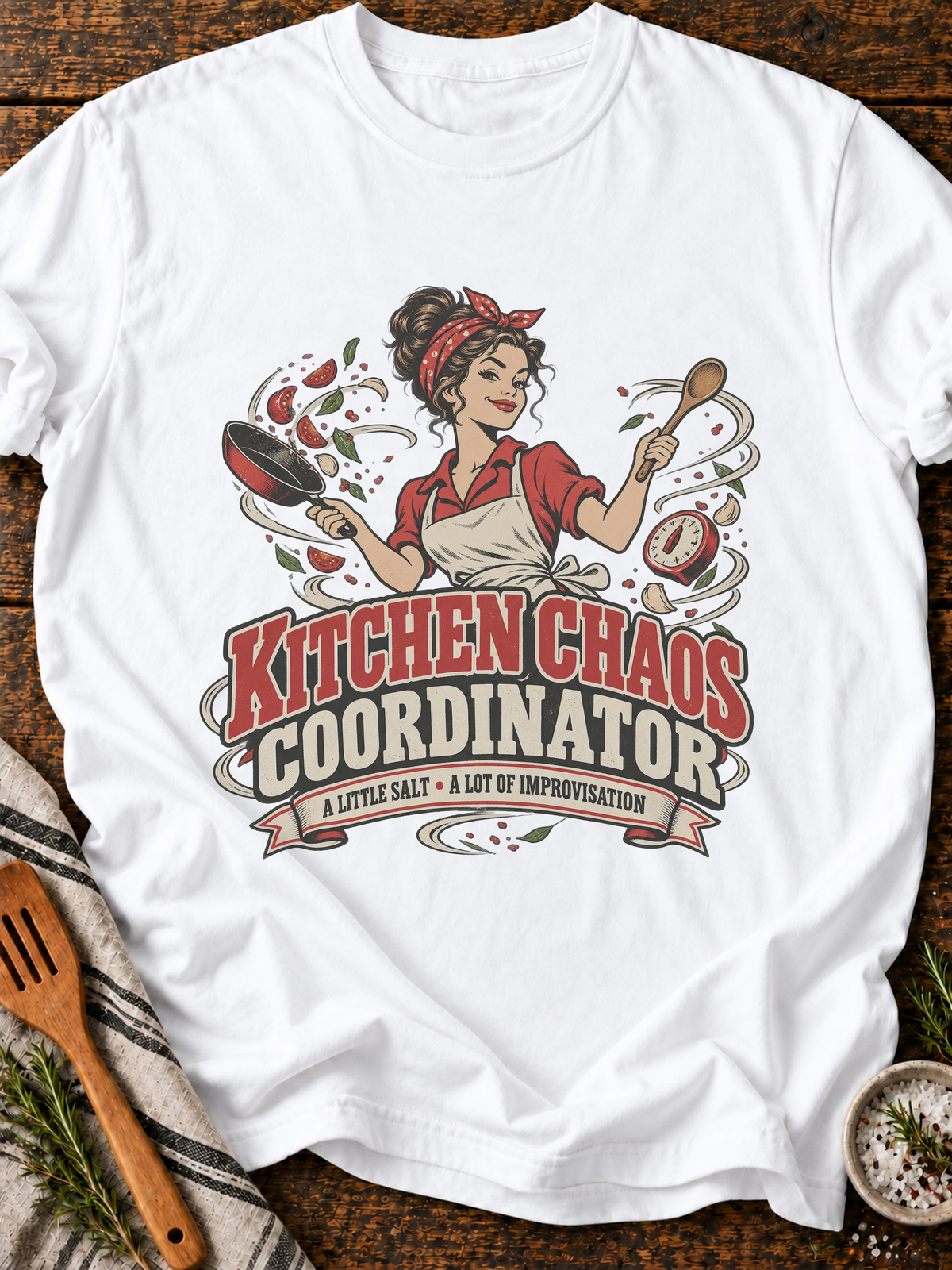 Kitchen Chaos Coordinator T-Shirt - White